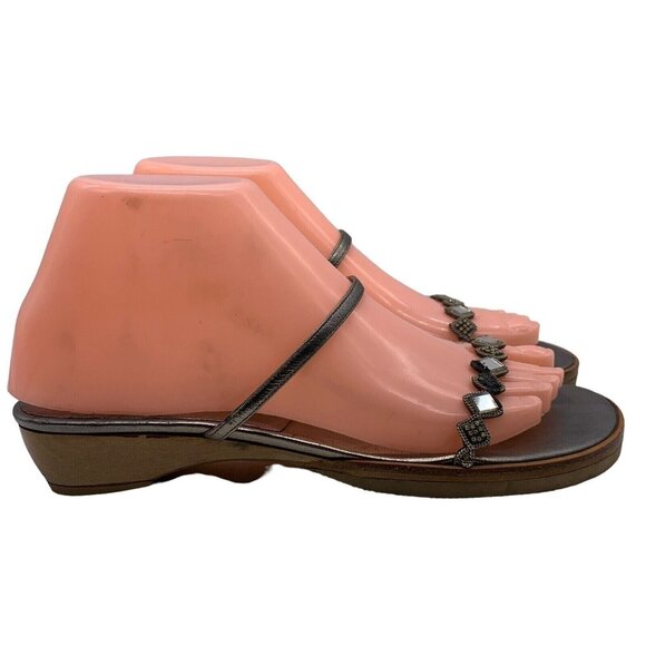 YSL Sandals Slip On Shoes Wedge Heel Yves Saint Laurent Sz EU 37 6.5-7. #35 - Picture 3 of 12